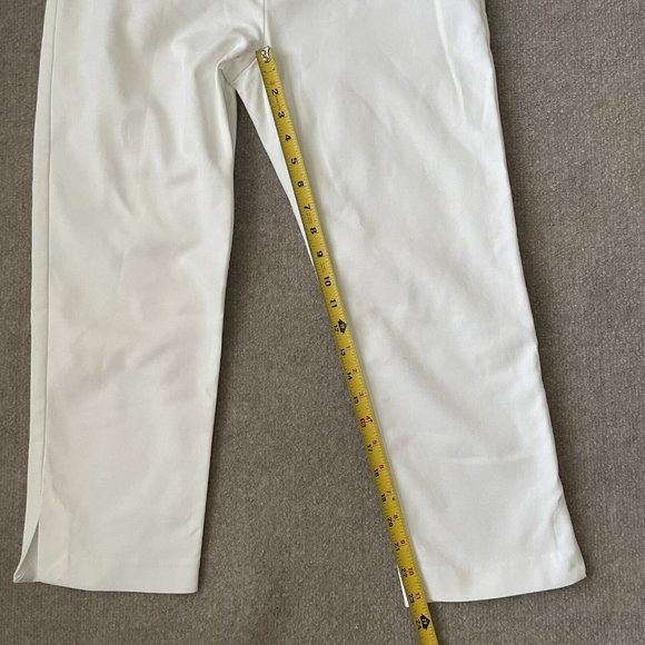 Chico's Pants Womens 00 (Size 2) White Cropped Stretch Side Zip Casual Summer - Picture 9 of 13